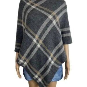 NARDI & TAGLIAFERRI Plaid Cape Poncho Made in Italy